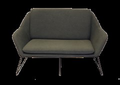Cardinal Two Seater Arm Chair  Charcoal Ash Upholstery
