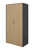Rapid Worker Lockable Cupboard  Natural Oak  Ironstone