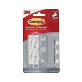 3M Command Cord Clip 17017 Clear Pack 4 Box 6