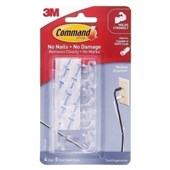 3M Command Cord Clip 17301 Clear Pack 4 Box 6
