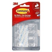 3M Command Cord Clip 17302 Clear Pack 4 Box 6