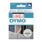 Dymo Tape Red on White 12mm x 7m Each