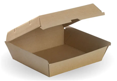 BioPak BioBoard Dinner Box 178 x 160 x 70mm Kraft Pack 50 Sold as Pack 50 150 in a Carton