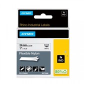 Dymo Rhino Industrial Label Black on White 24mm Each