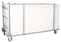 Durafurn Manhattan Trestle Package  10x Tables 2420 x 760mm Rectangle  with 1x Trolley