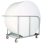 Durafurn Manhattan Banquet Table Package  10x Tables 1520mm Diameter  with 1x Trolley