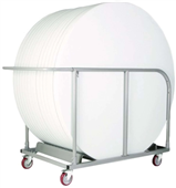 Durafurn Manhattan Banquet Table Package  10x Tables 1800mm Diameter  with 1x Trolley