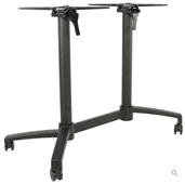 Durafurn Seattle Twin Folding Base with castors  Black cut down may be required