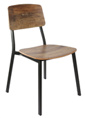 Durafurn Denver Chair  Rustic Wood Ply Seat  Backrest