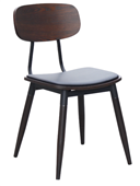 Durafurn Austin Chair  Black PU Vinyl Seat  Wenge Backrest
