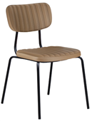 Durafurn Tiramisu Chair  Black Frame  Taupe Vinyl