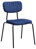 Durafurn Tiramisu Chair  Black Frame   Denim Velvet
