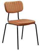 Durafurn Tiramisu Chair  Black Frame   Burnt Orange Velvet