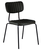 Durafurn Tiramisu Chair  Black Frame  Black Vinyl