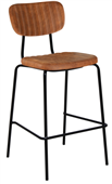 Durafurn Tiramisu Barstool  Black Frame   Tan Fabric
