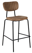 Durafurn Tiramisu Barstool  Black Frame   Mocha Fabric