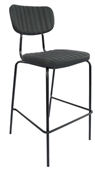 Durafurn Tiramisu Barstool  Black Frame  Black Vinyl