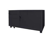GO Steel Mobile Caddy   Right Tambour  Black Satin