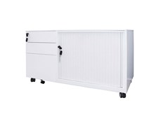 GO Steel Mobile Caddy   Right Tambour  White China