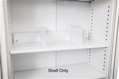 GO Tambour Cupboard Slotted Shelf  To Suit 1200mm W Tambour Door Unit White