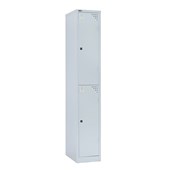 GO Steel 2 Door Locker  Silver Grey PC 380mm