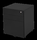 GO Mobile Pedestal  3 Drawer  Black Satin