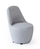 Myk Single Lounge Chair  Light Grey Fabric