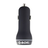 Moki Dual USB Car Charger Black