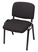 Nova Stacking Visitor Chair  Black Fabric