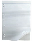 Writer Bond Pad Lined 7 Hole Punched Side Gummed A4 Sold as Each 10 in a Pack