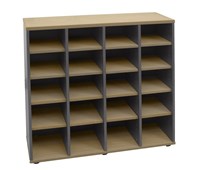 Rapid Worker Pigeon 20 Hole Storage Unit  Natural Oak  Ironstone