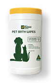 GREAT AUSSIE WIPES Pet Bath Wipes 80 Canister Sold as Each 10 in a Box