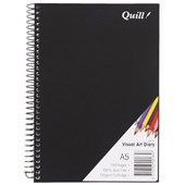 Quill Visual Art Diary A5 Black Each