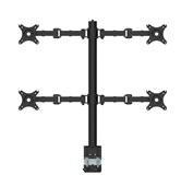 Revolve Pole Mounted Quad Monitor Arm
