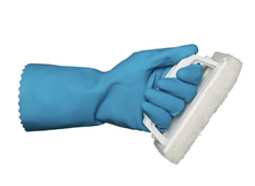 Bastion Silverlined Rubber Gloves Blue Honeycomb Grip Small Pairs