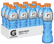 Gatorade Blue Bolt 600ml Sold as Each 12 in a Box