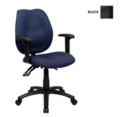 YS43B Sabina Clerical Chair Black with Arms