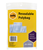 Cumberland Self Seal Poly Bags 155mm X180mm PK50
