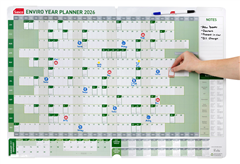 Sasco 2026 Enviro Year Planner 610870mm Green