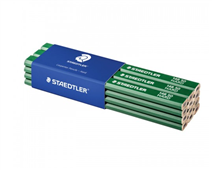 Staedtler Carpenter Pencils Green Lacquer Hard 6H 12 Pack