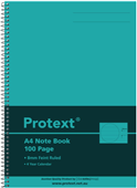 Protext Spiral Notebook A4 100 Page Aqua