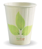 BioPak BioCup 255ml  8oz 80mm Leaf Double Wall Pack 50 Sold as Pack 50 1000 in a Carton