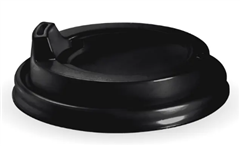 BioPak BioCup 90mm Large Black PS Sipper Lid Pack 50 Sold as Pack 50 1000 in a Carton