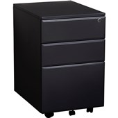 Summit Mobile Pedestal 2 Drawer1 File Black Steel Each