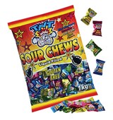TNT Sour Chews 1kg Sold as Each 6 in a Box