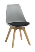 Virgo Chair  Grey Shell With Black Seat Pad