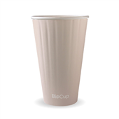 BioPak BioCup 460ml  16oz 90mm Stone Double Wall Sleeve 40 Sold as Sleeve 40 15 in a Carton