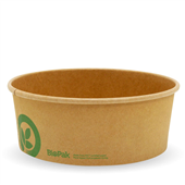BioPak BioBowl 1300ml Extra Large Kraft Sleeve 50 Sold as Sleeve 50 4 in a Carton