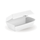 BioPak BioBoard Regular Snack White Box Sleeve 50 Sold as Sleeve 50 4 in a Carton