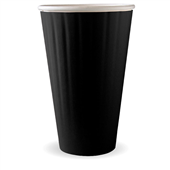 BioPak BioCup 460ml  16oz 90mm Black Double Wall Sleeve 40 Sold as Sleeve 40 15 in a Carton